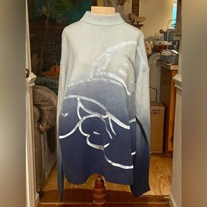 SOHK School of Hard Knocks vintage blue ombré sweater size xl